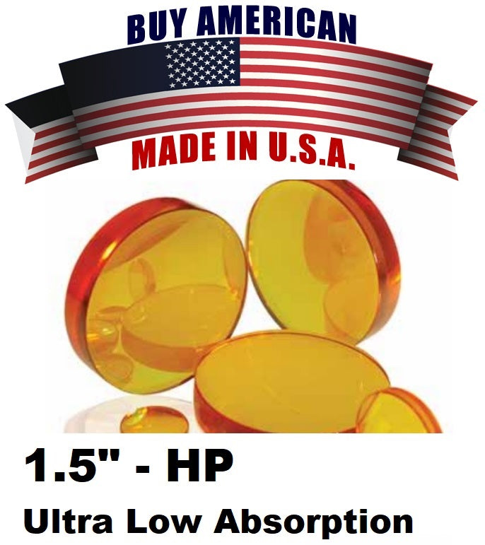 383862 - Plano-convex Focus Lens. Dia 1.5" (38.1mm) FL 7.5" (190.5mm) ET .300" (7.6mm). HP. ULA.