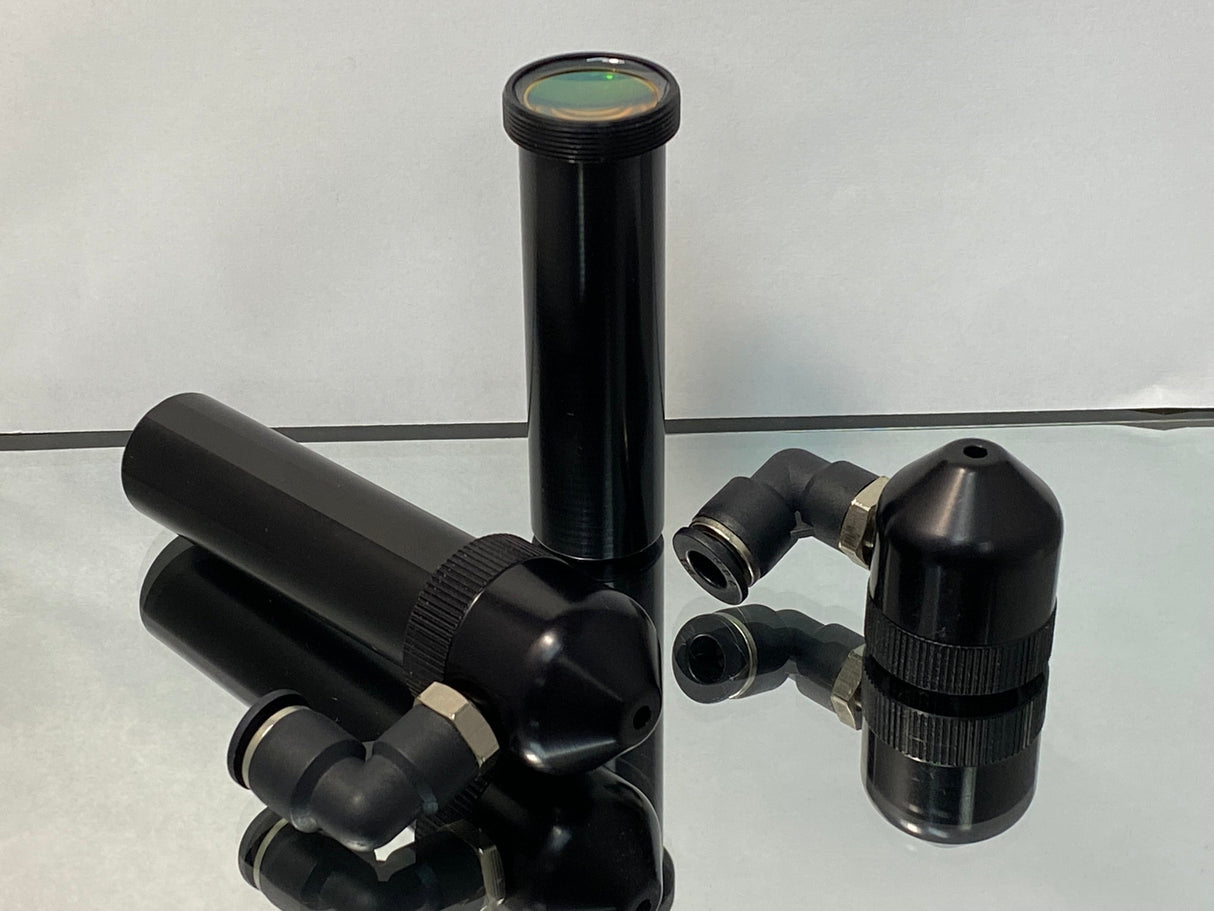 25mm CO2 Laser Lens Tube with ZnSe Focus Lens | 3-Piece & 4-Piece Kits with Alignment Tool