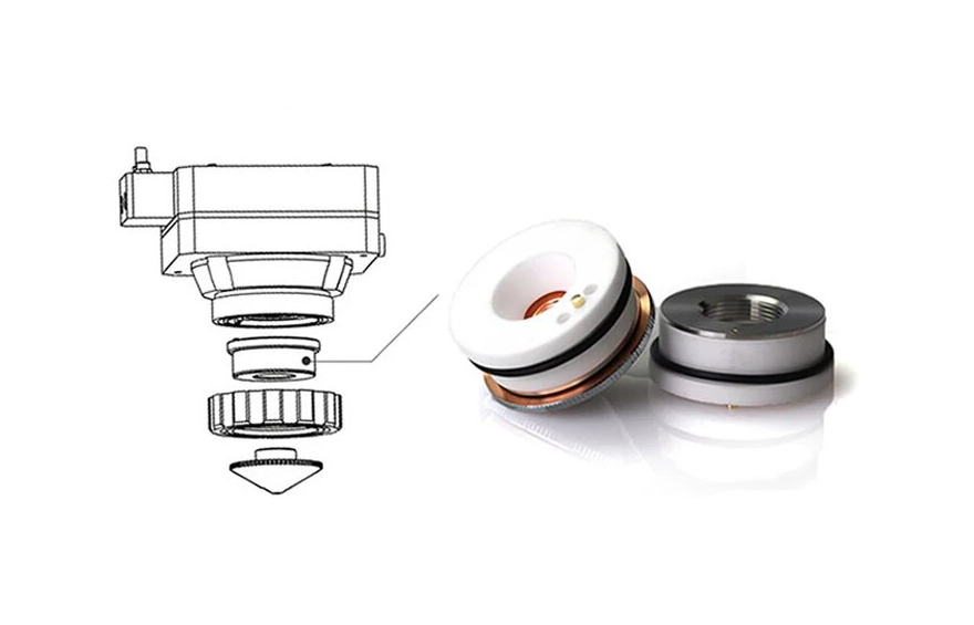 P0571-1051-00001 - Portaboquilla Cerámica KTB2 Con apto para uso con soldadoras láser Precitec(R)