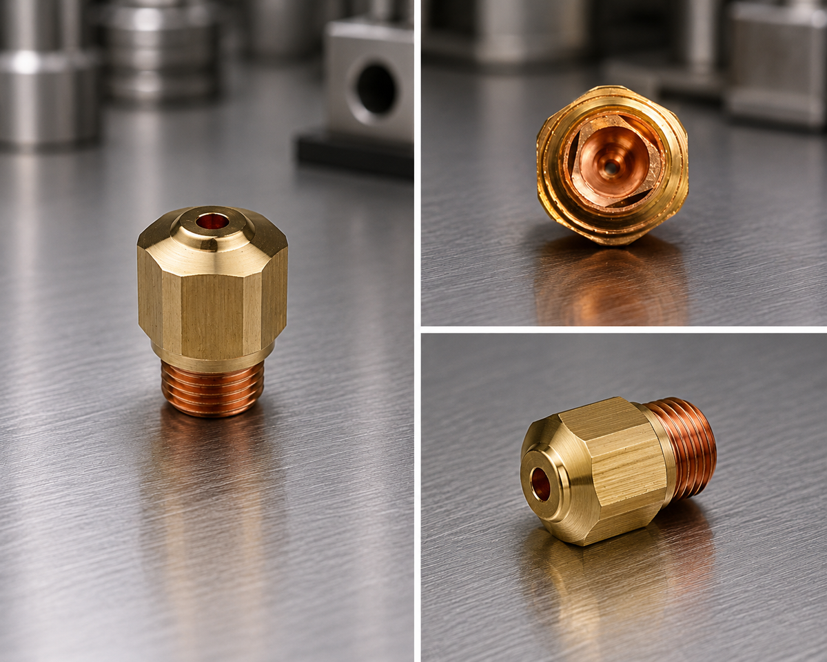 NK-Series Copper Double Nozzles suitable for use with Bystronic® laser (10-pack)