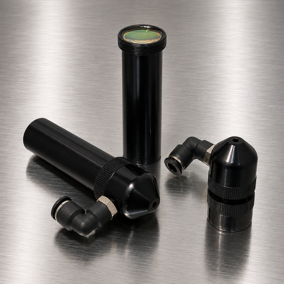 22mm Lens Tube with ZnSe Focus Lens for CO₂ Laser 10.6µm (Available as Lens Tube, Lens Tube w/Nozzle, 3-Piece or 4-Piece Kit with Alignment Tool)