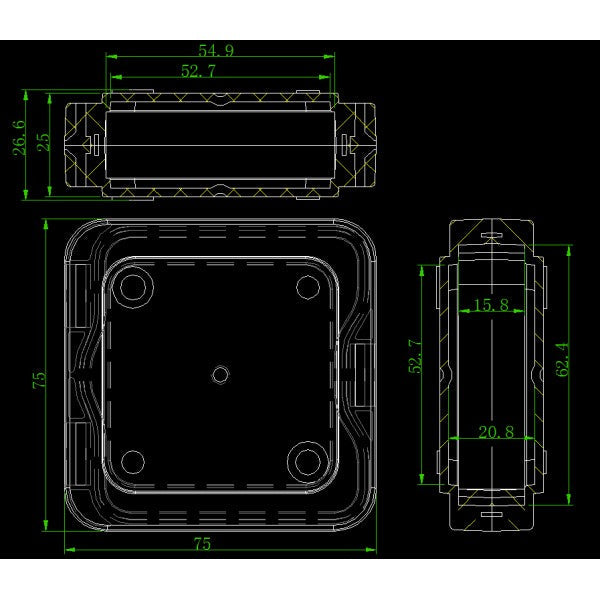 Clear Membrane Box (75mm X 75mm X 25.20mm) Protect your LENS.
