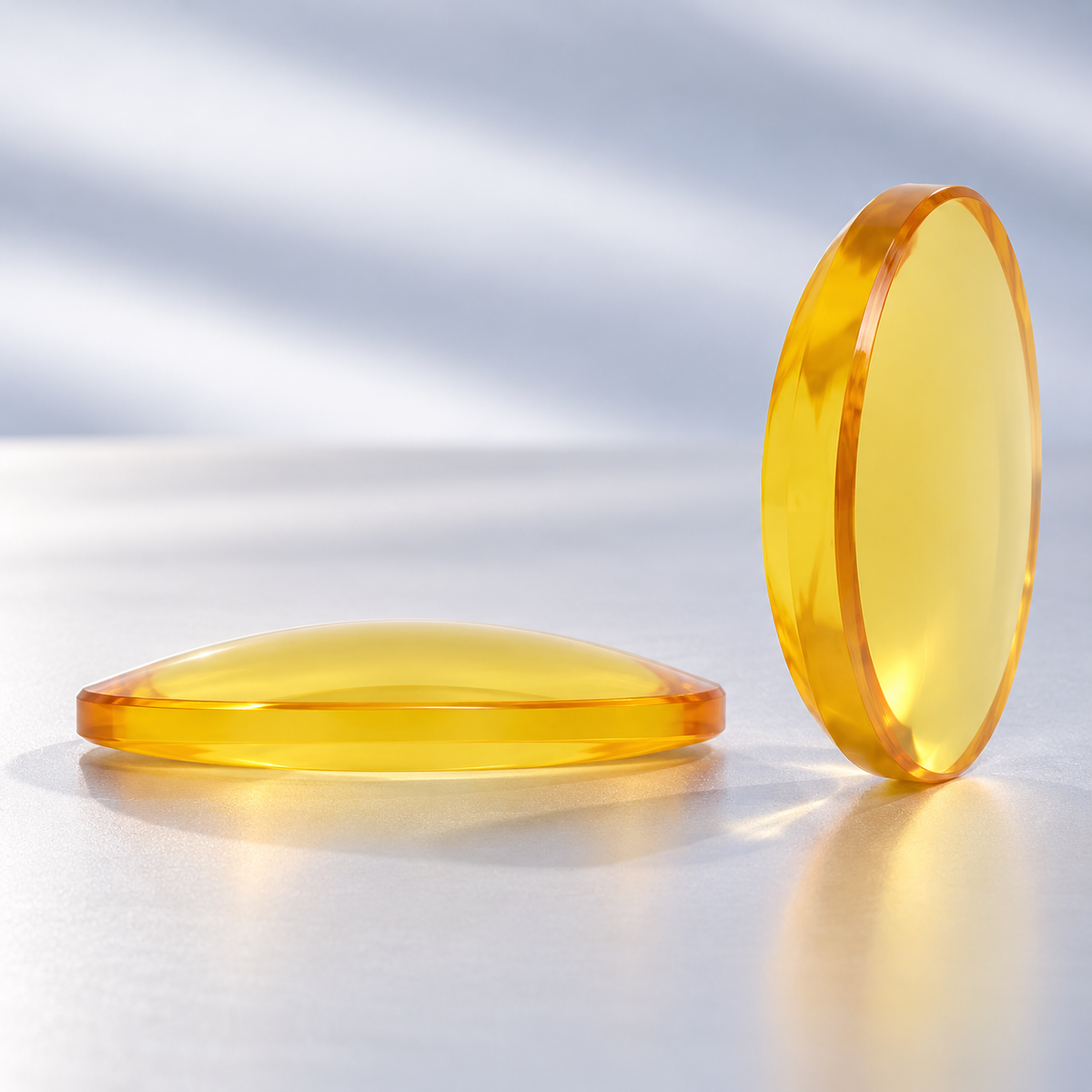 922376 - Focus Lens. Dia 2." (50.8mm), FL 7.69" (195.3mm) ET .380"(9.65mm)  ZnSe Meniscus.  Suitable for  Cincinnati Lasers.
