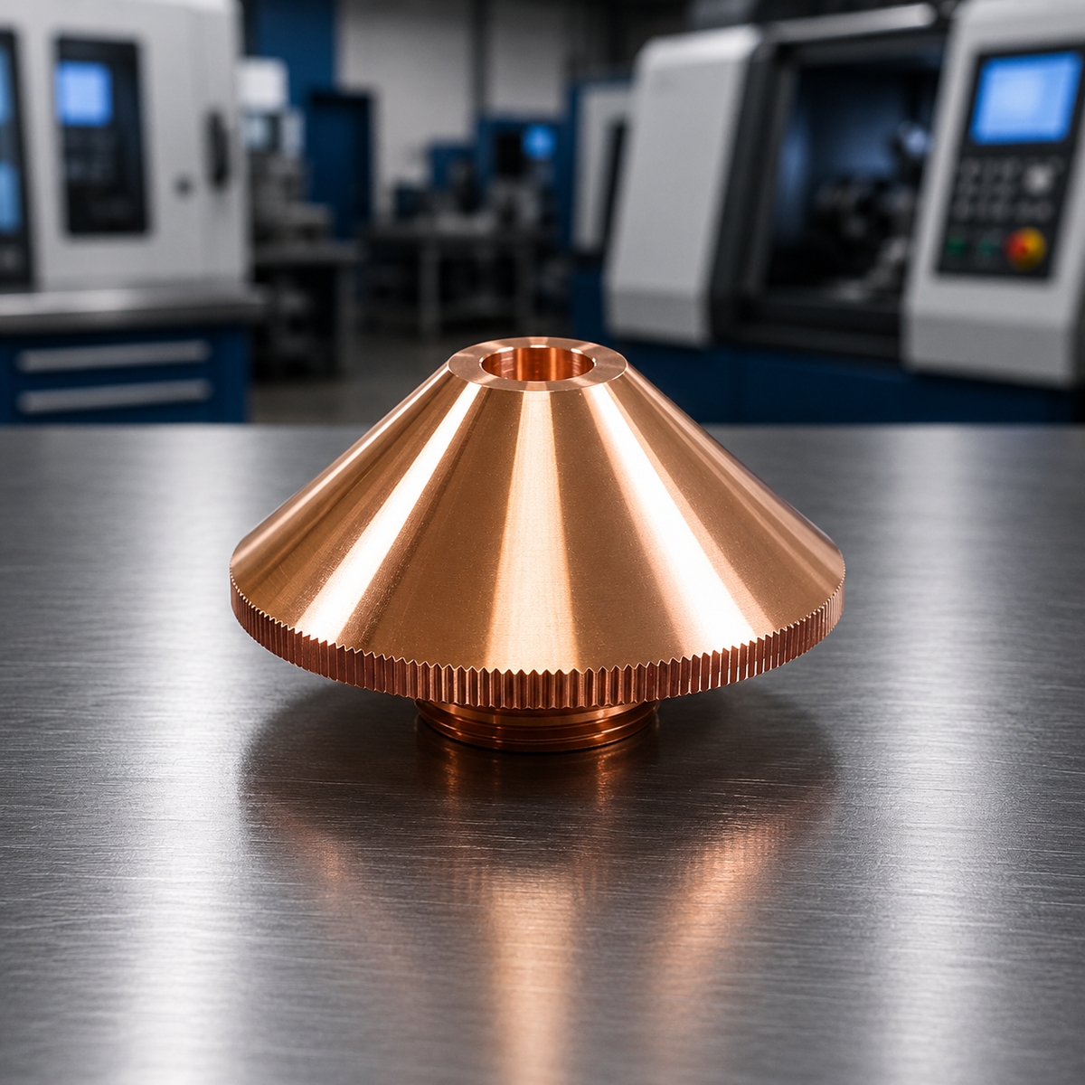 P0591 - Single-Layer Copper Nozzle DE HP1.5” for Precitec® Fiber Laser (10-pack)